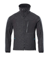Gebreide jas met rits 17105 - 09 - zwart