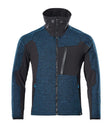 Gebreide jas met rits 17105 - 4409 - donkerpetrol/zwart