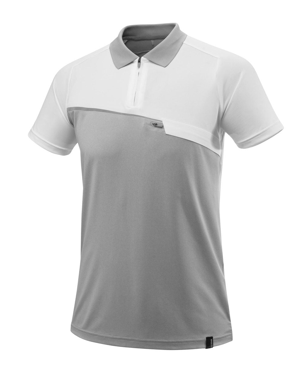 Poloshirt 17283 - 0806 - grijs-gemêleerd/wit
