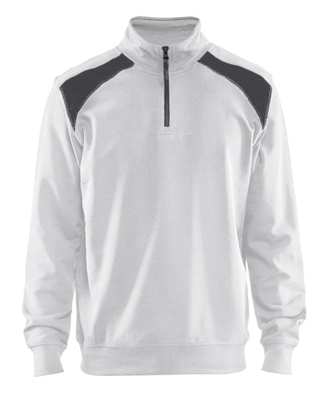 Sweatshirt 3353 - Wit/Donkergrijs