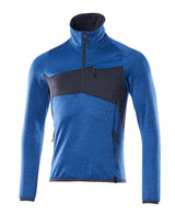 Fleecetrui met korte rits 18003 - 91010 - helder blauw/donkermarine
