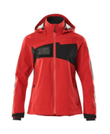 Shelljas met capuchon Accelerate Dames 18011 - 20209 - signaalrood/zwart