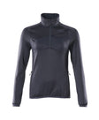 Fleecetrui met korte rits Dames 18053 - 010 - donkermarine