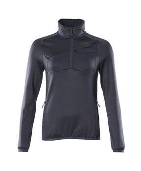 Fleecetrui met korte rits Dames 18053 - 010 - donkermarine