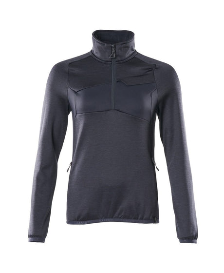 Fleecetrui met korte rits Dames 18053 - 010 - donkermarine