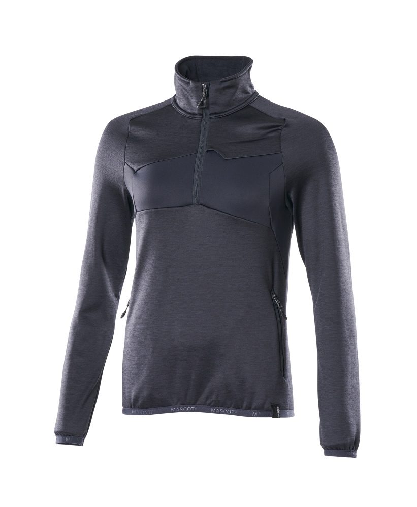 Fleecetrui met korte rits Dames 18053 - 010 - donkermarine