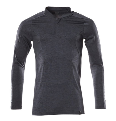 Poloshirt lange mouwen 18081 - 010 - donkermarine-gemêleerd