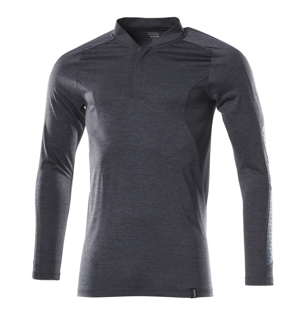 Poloshirt lange mouwen 18081 - 010 - donkermarine-gemêleerd