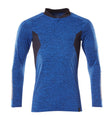 Poloshirt lange mouwen 18081 - 91010 - helder blauw-gemêleerd/donkermarine