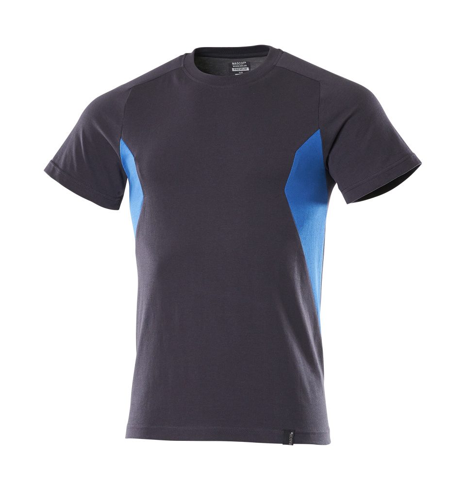 T-shirt 18082 - 01091 - donkermarine/helder blauw