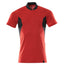 Poloshirt 18083 - 20209 - signaalrood/zwart