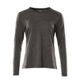 T-shirt lange mouwen Dames 18091 - 1809 - donkerantraciet/zwart