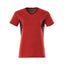 T-shirt Dames 18092 - 20209 - signaalrood/zwart