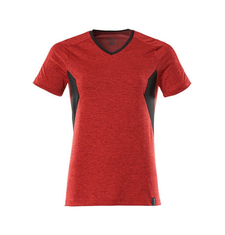 T-shirt Dames 18092 - 20209 - signaalrood/zwart