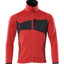 Gebreide trui met rits 18105 - 20209 - signaalrood/zwart