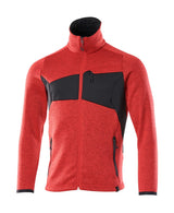 Gebreide trui met rits 18105 - 20209 - signaalrood/zwart