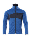 Gebreide trui met rits 18105 - 91010 - helder blauw/donkermarine