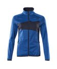 Fleecetrui met rits Dames 18153 - 91010 - helder blauw/donkermarine