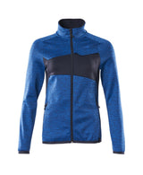 Fleecetrui met rits Dames 18153 - 91010 - helder blauw/donkermarine