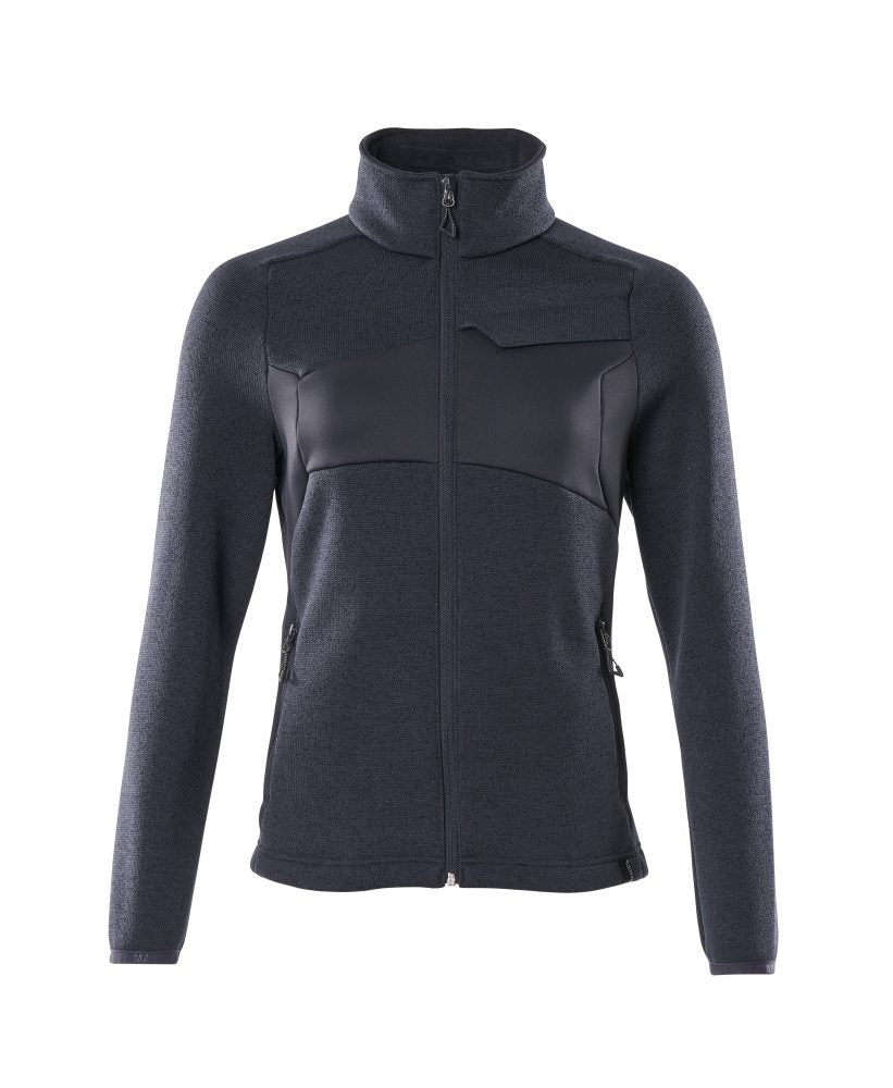 Gebreide trui met rits Accelerate Dames 18155 - 010 - donkermarine