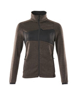 Gebreide trui met rits Accelerate Dames 18155 - 1809 - donkerantraciet/zwart