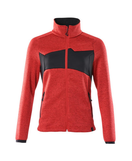 Gebreide trui met rits Accelerate Dames 18155 - 20209 - signaalrood/zwart