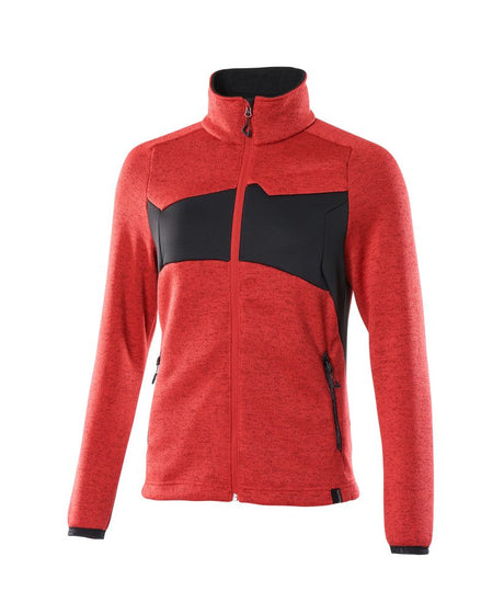 Gebreide trui met rits Accelerate Dames 18155 - 20209 - signaalrood/zwart