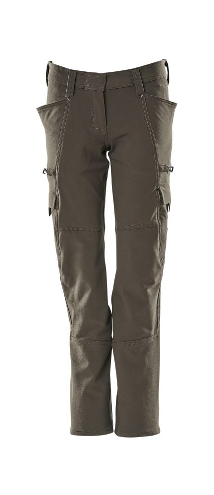 Broek met dijbeenzakken Dames 18188 - 18 - donkerantraciet