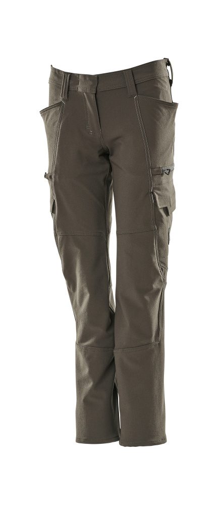 Broek met dijbeenzakken Dames 18188 - 18 - donkerantraciet