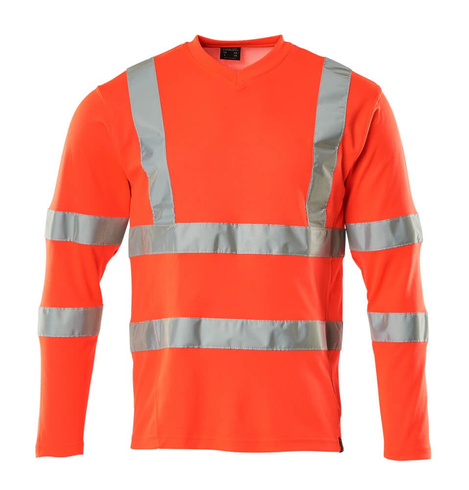 T-shirt lange mouwen 18281 - 222 - hi-vis rood