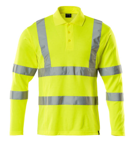 Poloshirt lange mouwen 18283 - 17 - hi-vis geel