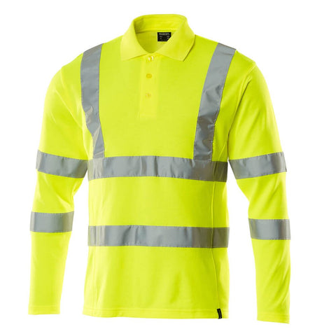Poloshirt lange mouwen 18283 - 17 - hi-vis geel