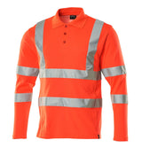 Poloshirt lange mouwen 18283 - 222 - hi-vis rood