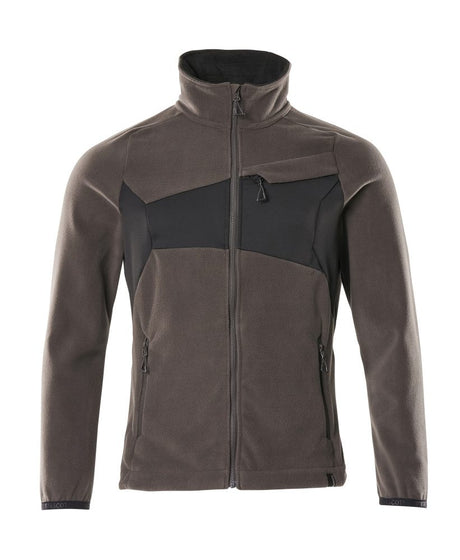 Fleecejack 18303 - 1809 - donkerantraciet/zwart