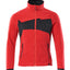 Fleecejack 18303 - 20209 - signaalrood/zwart