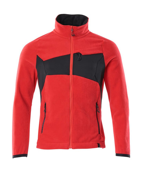 Fleecejack 18303 - 20209 - signaalrood/zwart