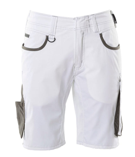 Korte werkbroek Unique 18349 - 0618 - wit/donkerantraciet