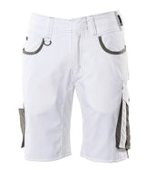 Korte werkbroek Unique 18349 - 0618 - wit/donkerantraciet