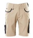 Korte werkbroek Unique 18349 - 5509 - lichtkhaki/zwart