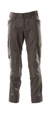 Broek met kniezakken 18379 - 18 - donkerantraciet