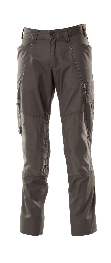 Broek met kniezakken 18379 - 18 - donkerantraciet