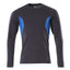 T-shirt lange mouwen 18381 - 01091 - donkermarine/helder blauw
