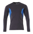 T-shirt lange mouwen 18381 - 01091 - donkermarine/helder blauw
