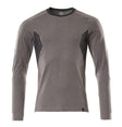 T-shirt lange mouwen 18381 - 1809 - donkerantraciet/zwart