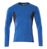 T-shirt lange mouwen 18381 - 91010 - helder blauw/donkermarine