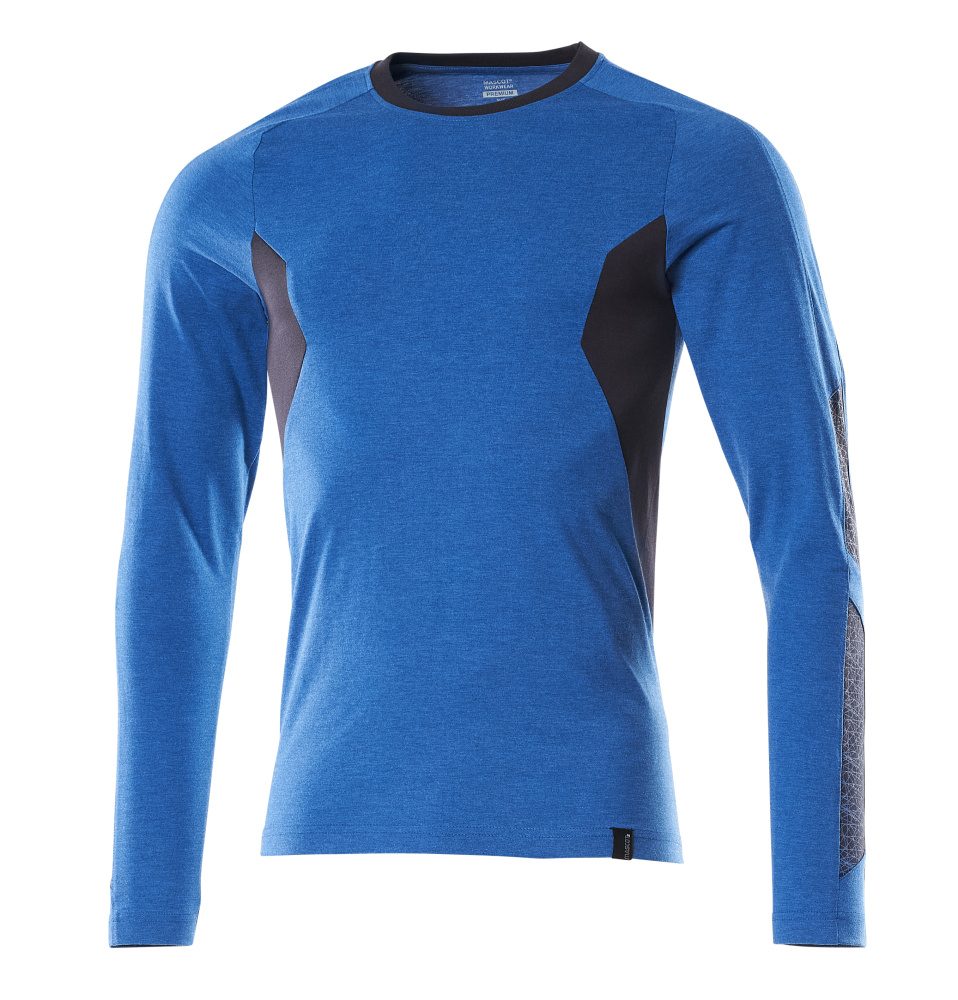 T-shirt lange mouwen 18381 - 91010 - helder blauw/donkermarine