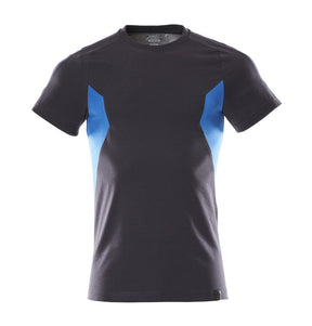 T-shirt 18382 - 01091 - donkermarine/helder blauw