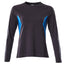 T-shirt lange mouwen Dames 18391 - 01091 - donkermarine/helder blauw