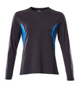 T-shirt lange mouwen Dames 18391 - 01091 - donkermarine/helder blauw