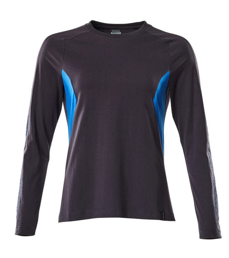 T-shirt lange mouwen Dames 18391 - 01091 - donkermarine/helder blauw